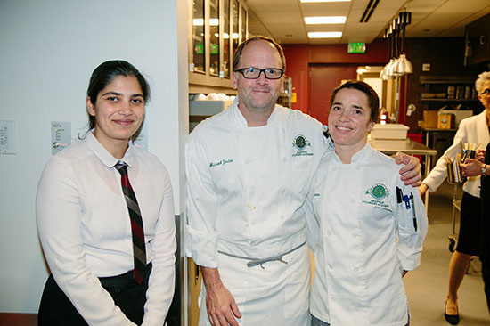 picture of chef michael jordan with students